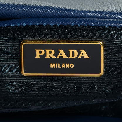 Prada Saffiano Lux Double Handle Shopping Tote Bluette 6 of 10
