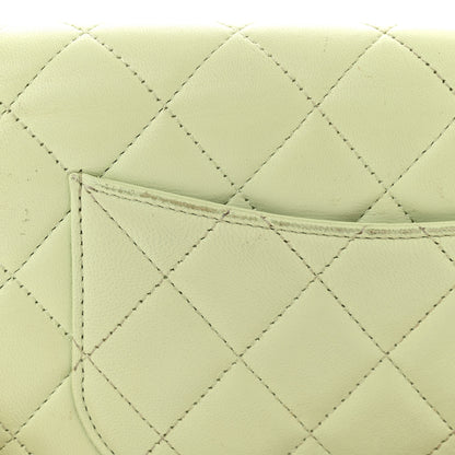 Chanel Lambskin Quilted CC Pearl Crush Wallet on Chain WOC Light Green 22 of 23