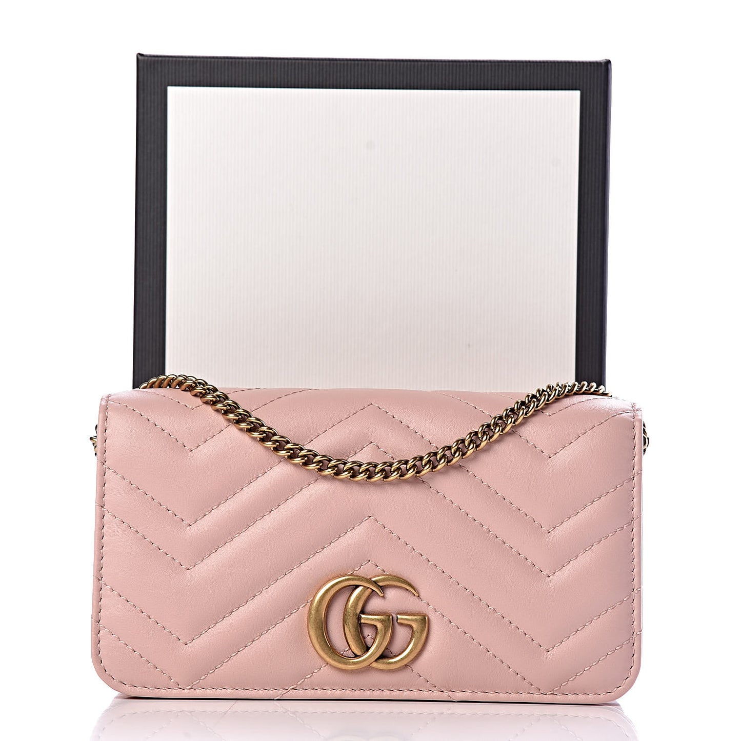 Calfskin Matelasse GG Marmont Mini Bag Perfect Pink