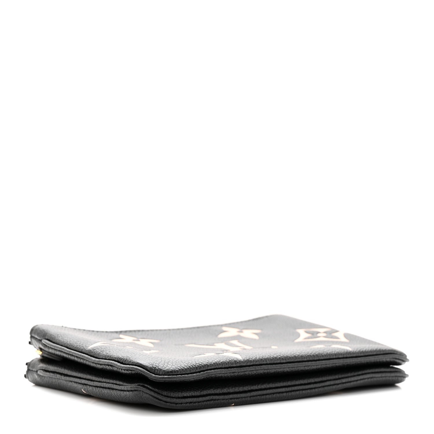 Louis Vuitton Empreinte Monogram Giant Double Zip Pochette Black Cream 4 of 15
