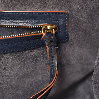 Celine Supple Calfskin Large Phantom Luggage Navy Blue Orange 8 of 25