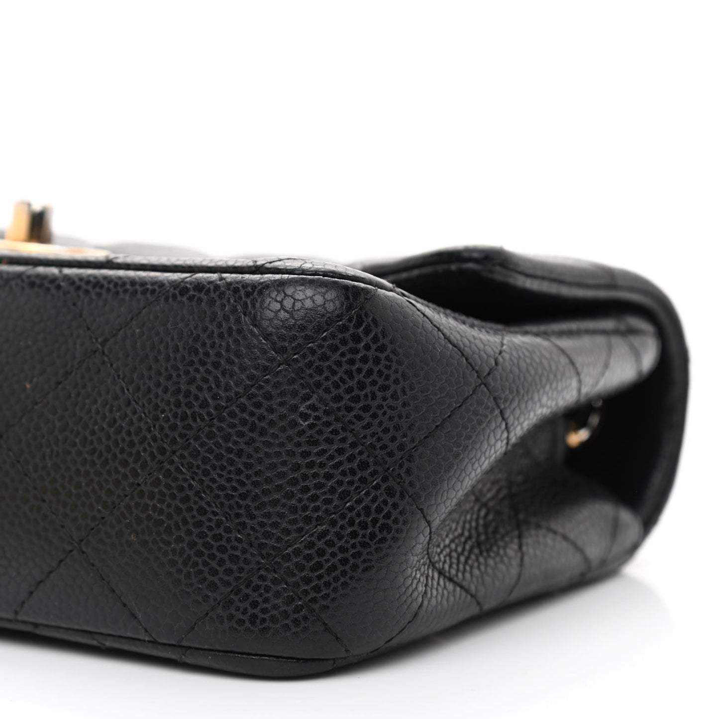 Caviar Quilted Mini Rectangular Flap Black
