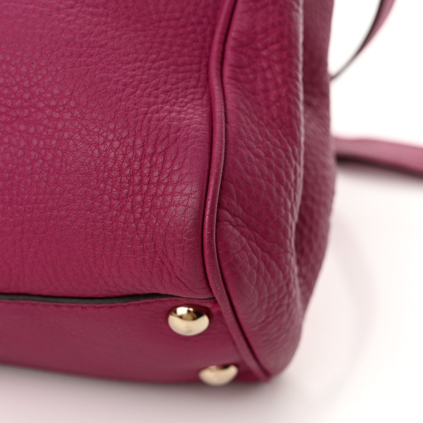 Calfskin Small Bamboo Shopper Tote Bright Bougainvillea