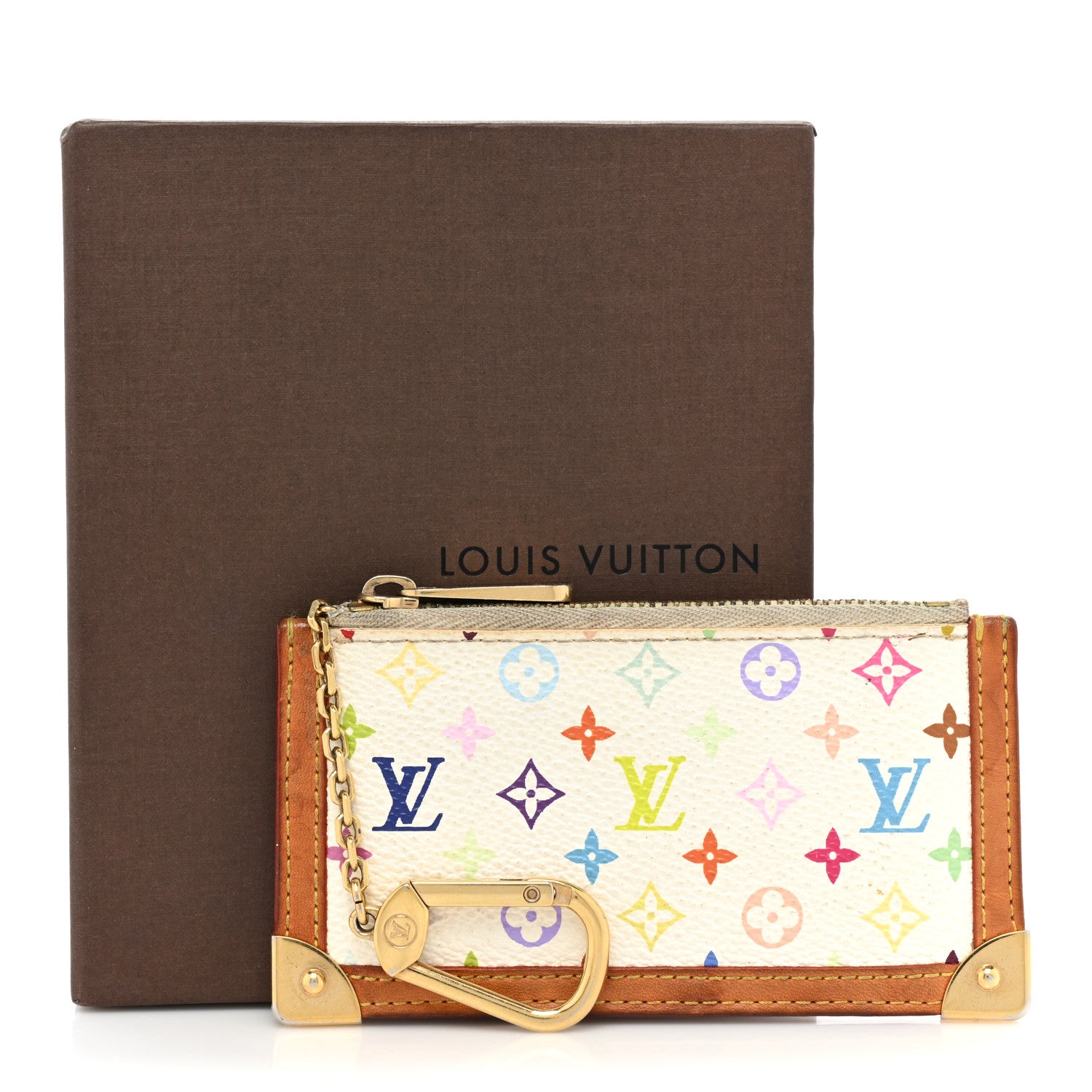 Louis Vuitton Monogram Multicolor Key Pouch White 12 of 12