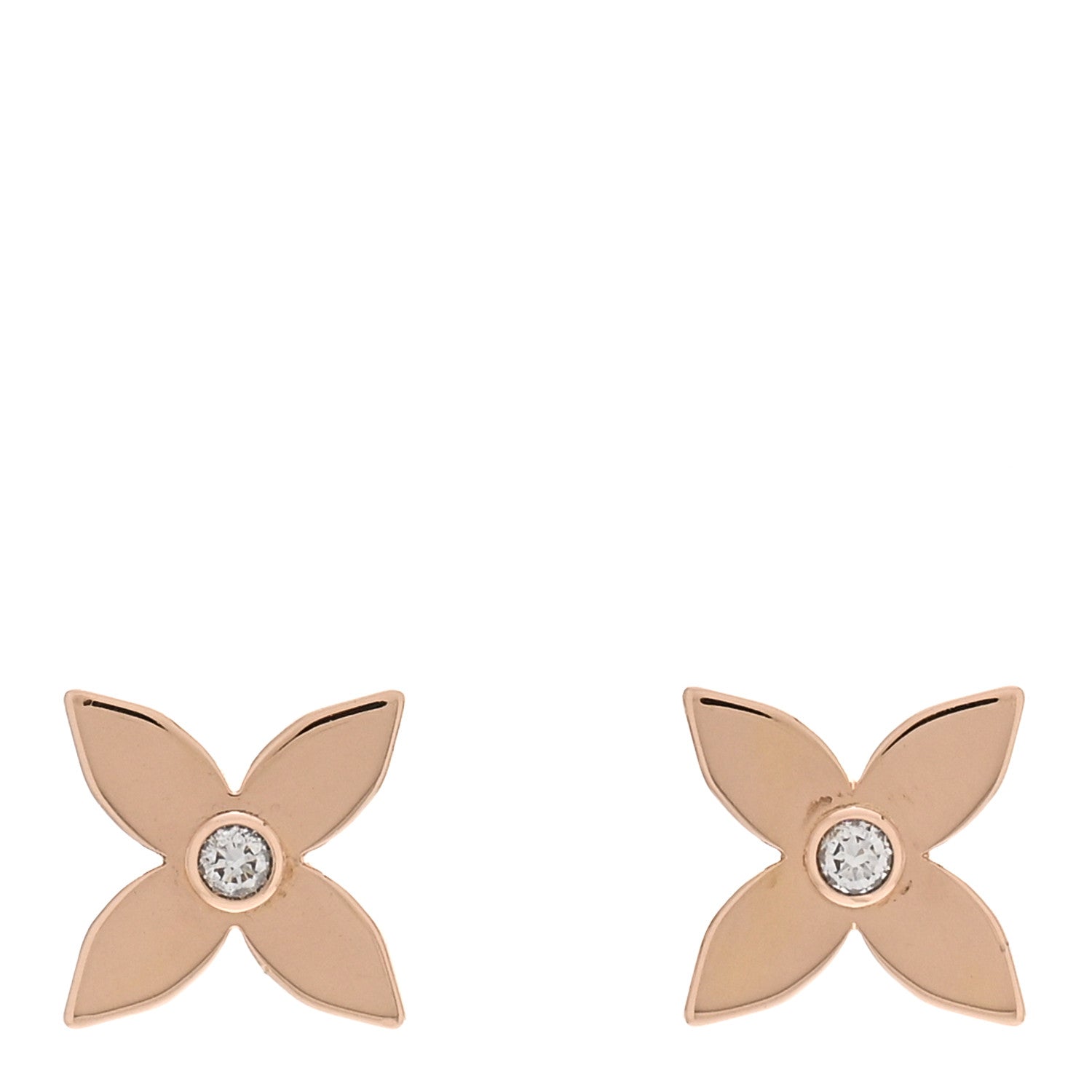 Louis Vuitton 18K Pink Yellow Gold Diamond Idylle Blossom Reversible Stud Earrings 1 of 5