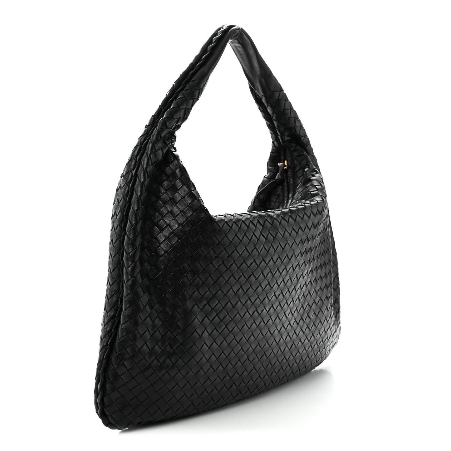 Nappa Intrecciato Large Veneta Hobo Black