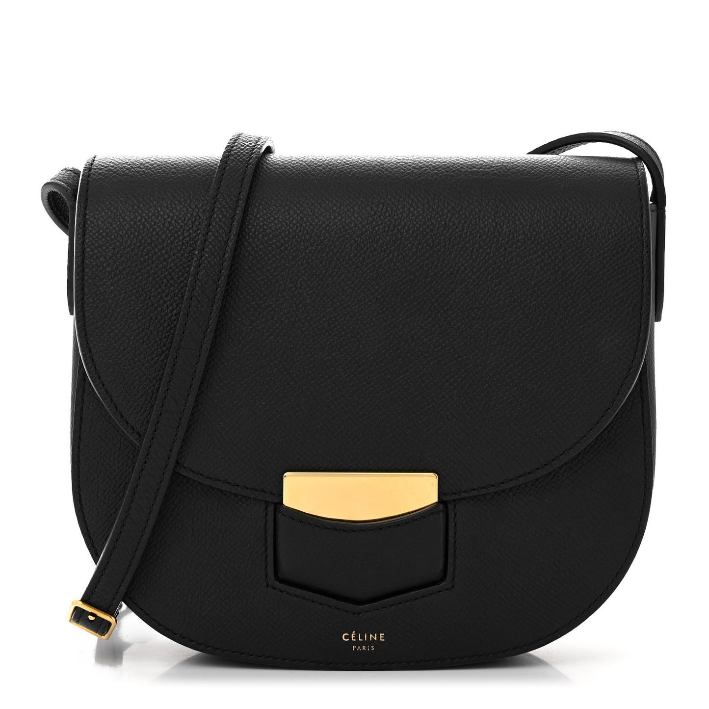 Grained Calfskin Small Trotteur Black