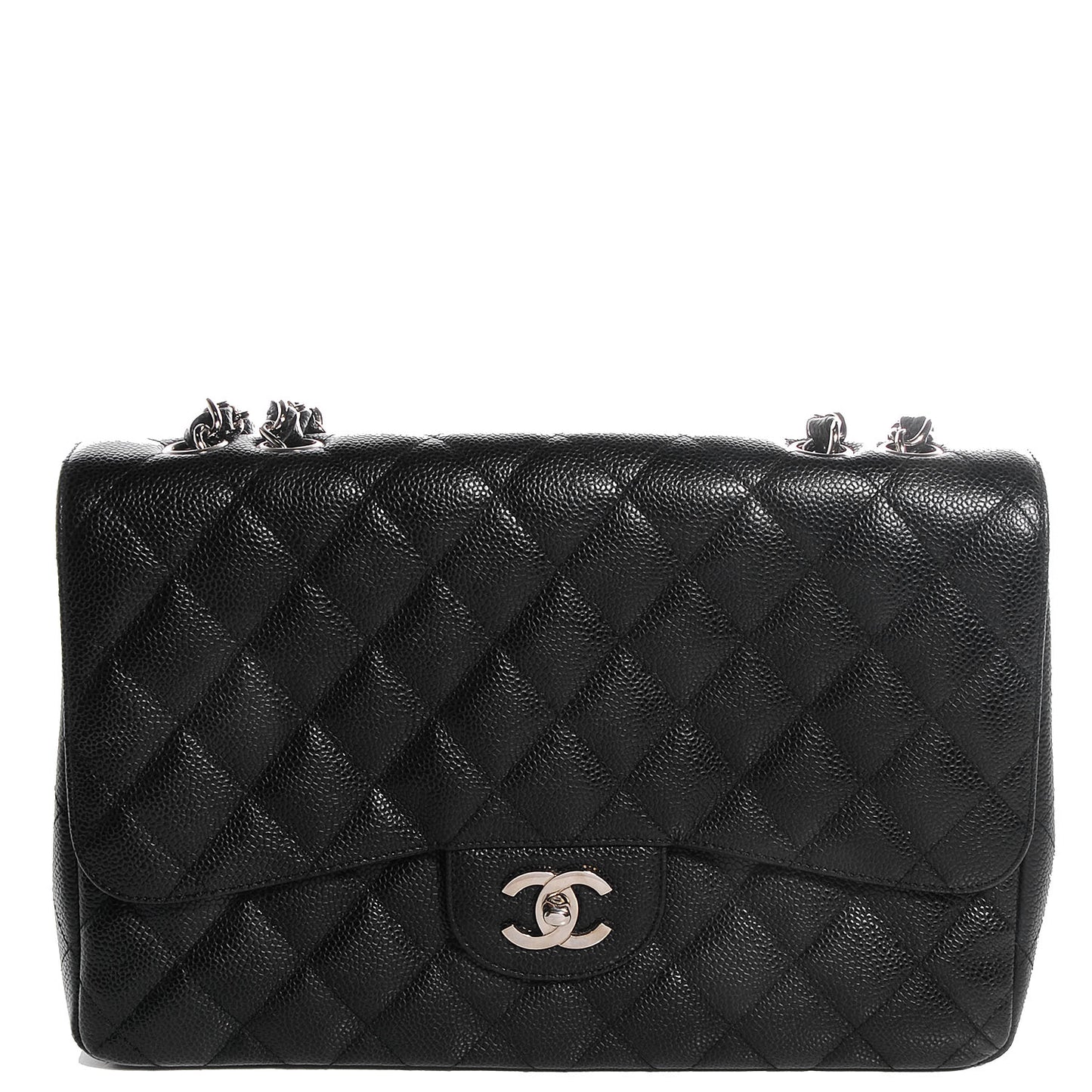 Caviar Jumbo Single Flap Black