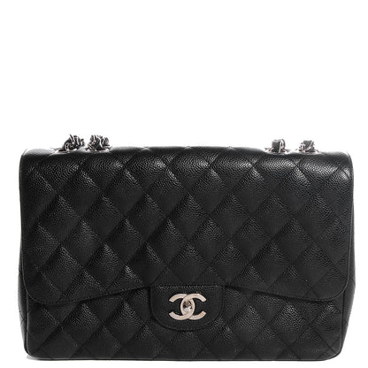 Chanel Caviar Jumbo Single Flap Black 1 of 8