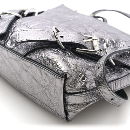Givenchy Metallic Calfskin Small Voyou Bag Silver 9 of 9