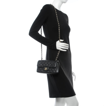Chanel Caviar Quilted Mini Rectangular Flap Black 2 of 8