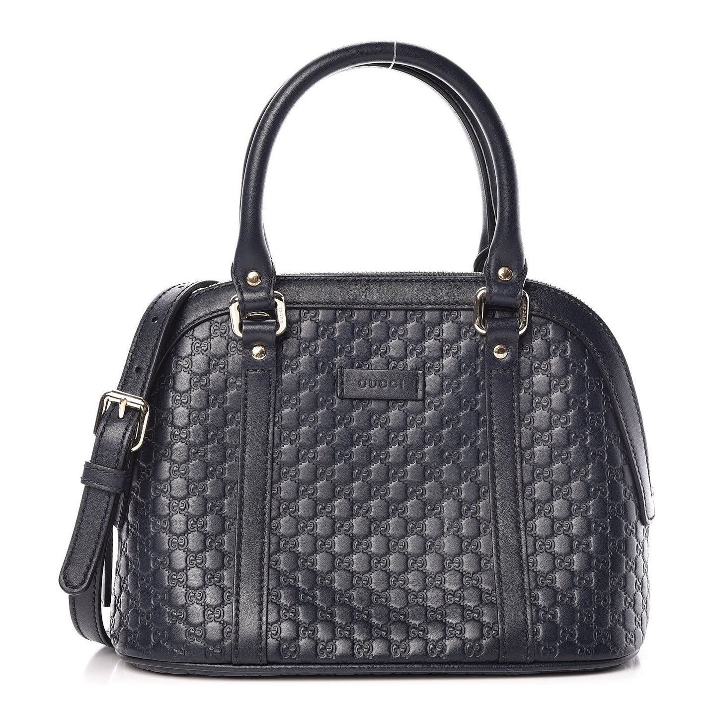 Soft Microguccissima Mini Dome Bag Blue