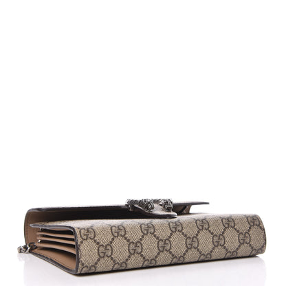 Gucci GG Supreme Monogram Mini Dionysus Chain Wallet Beige Taupe 4 of 10