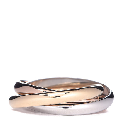 Cartier 18K Pink Yellow White Gold Small Trinity Ring 53 6.25 1 of 6