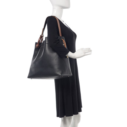 Tom Ford Calfskin Fisherman Hook Drawstring Hobo Bag Black 2 of 12