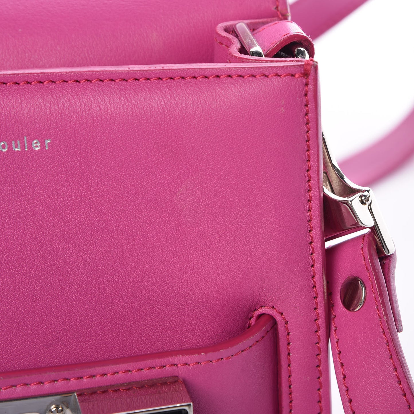 Smooth Calfskin Tiny PS11 Classic Shoulder Bag Fuxia