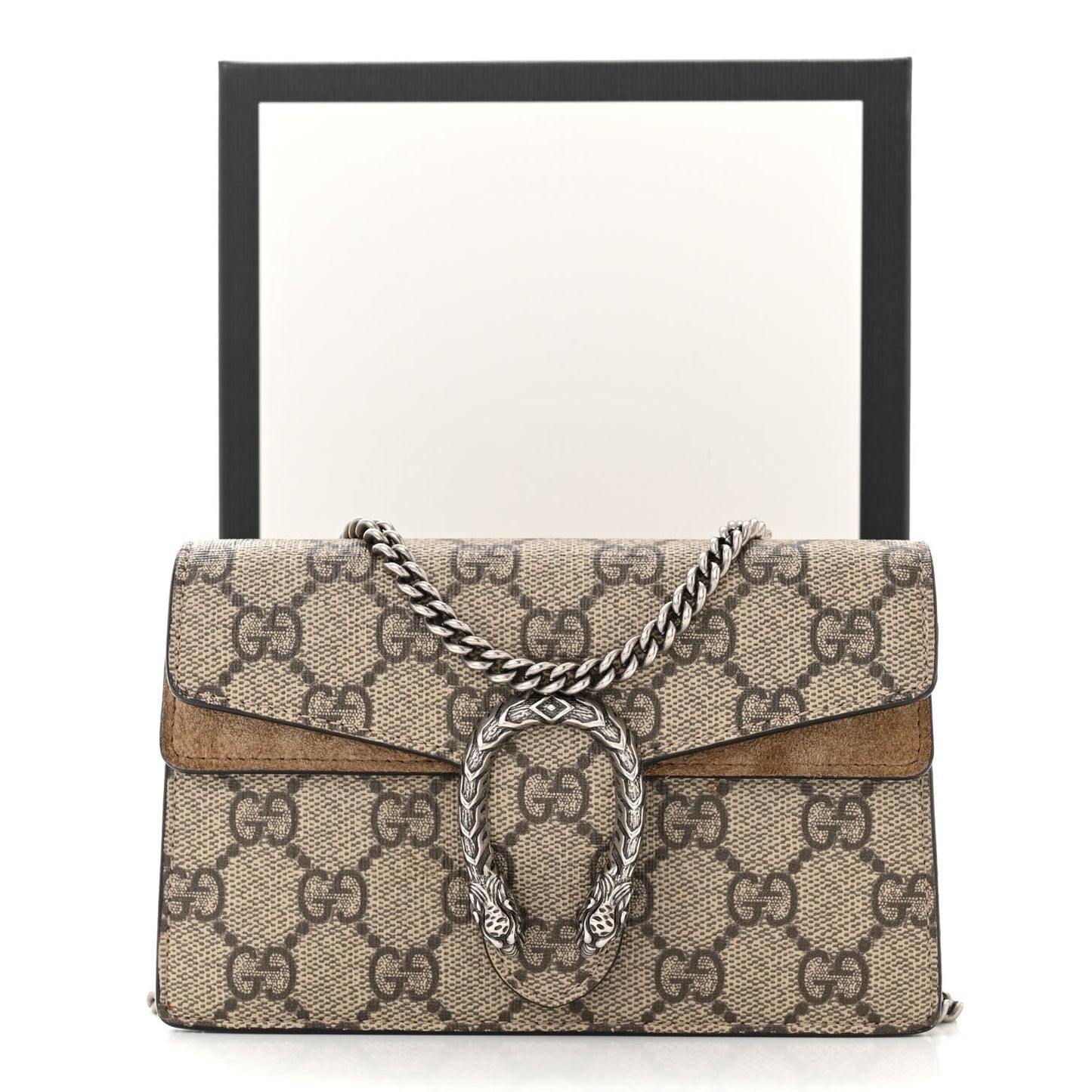 GG Supreme Monogram Super Mini Dionysus Shoulder Bag Taupe
