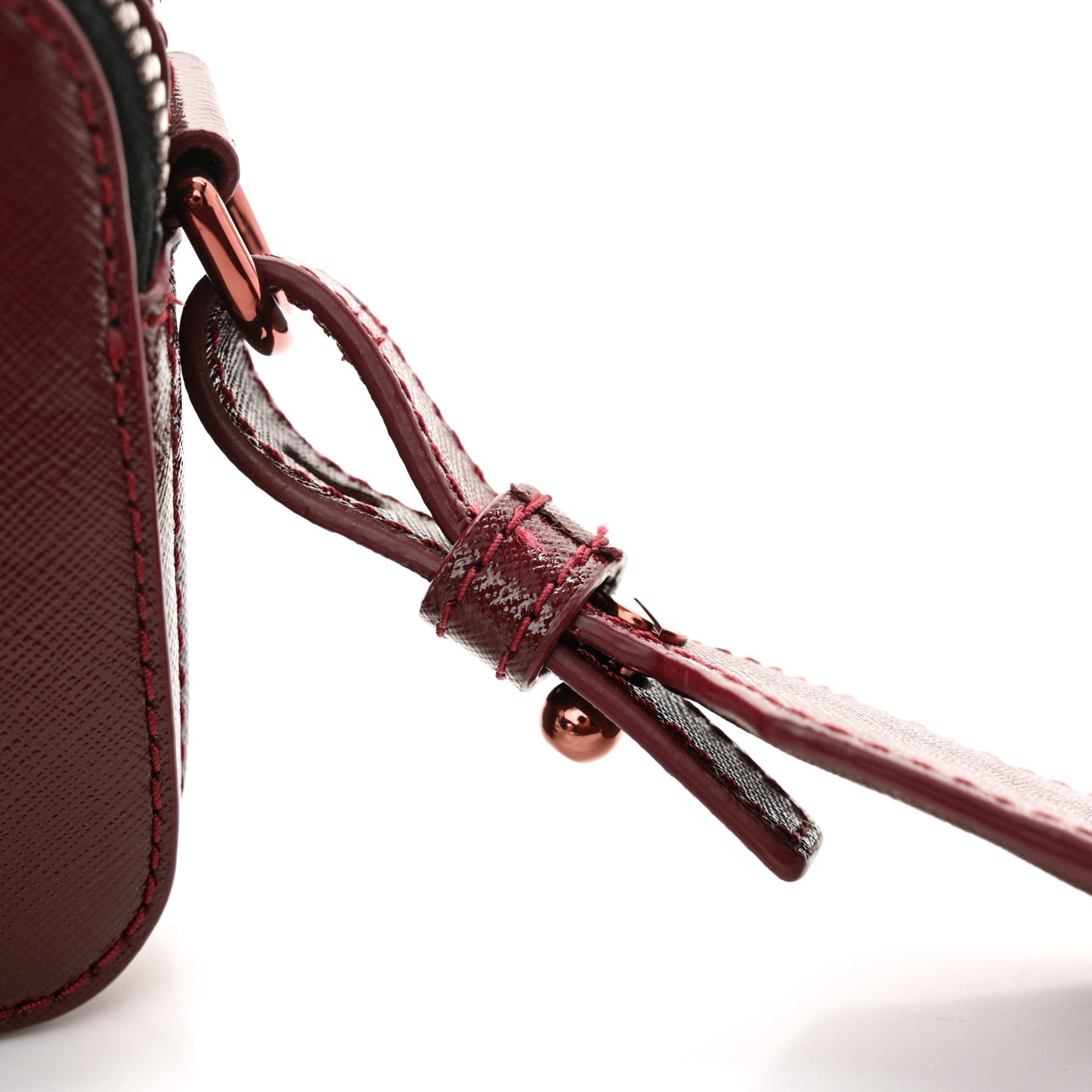 Saffiano Snapshot Camera Bag Burgundy