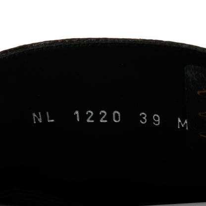 Louis Vuitton Calfskin Monogram Wonderland Flat Ranger Boots 39 Black 6 of 13