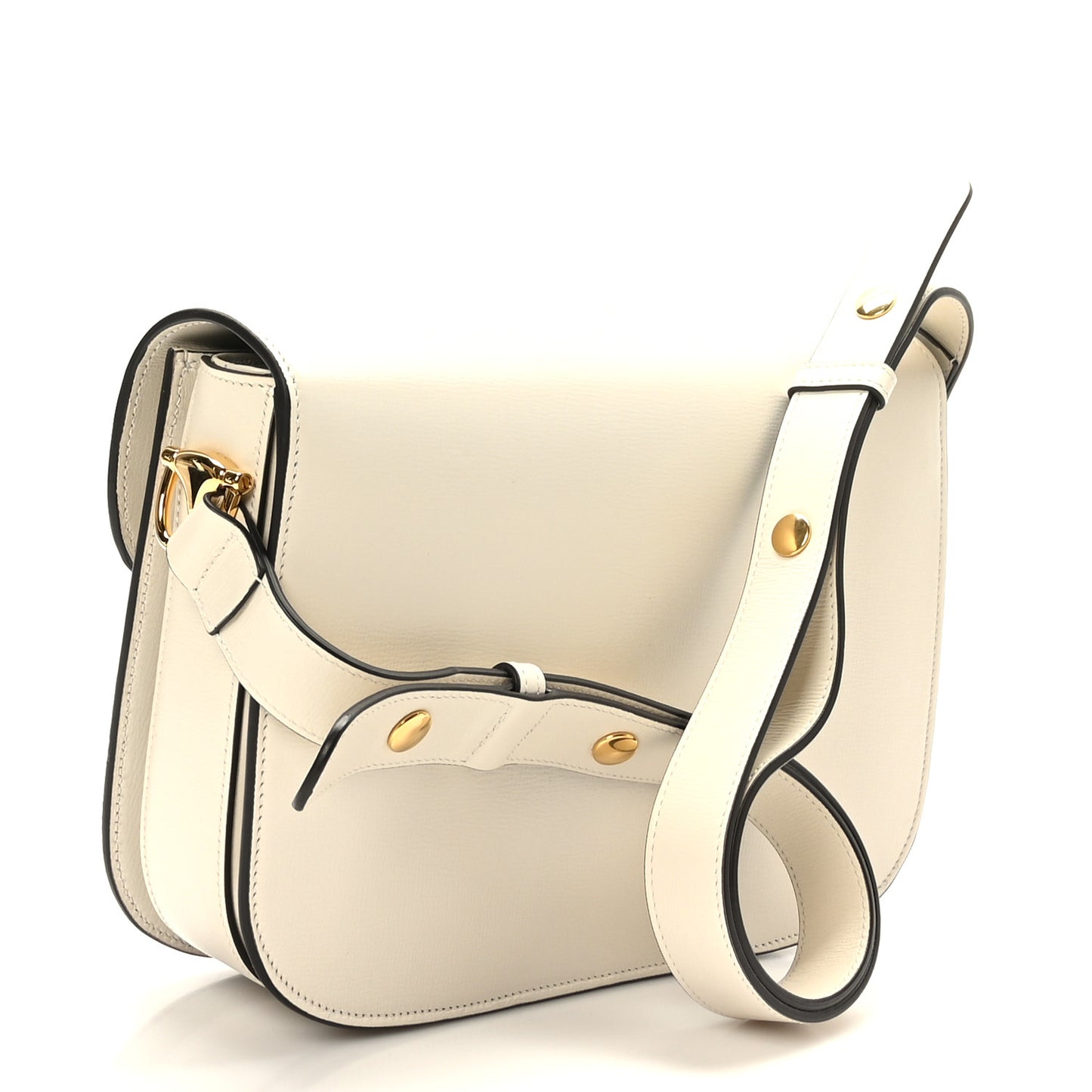 Azalea Calfskin Horsebit 1955 Shoulder Bag Mystic White
