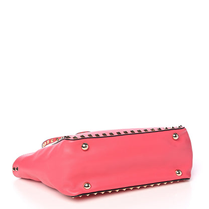 Valentino Garavani Vitello Small Rockstud Tote Deep Rose 3 of 11