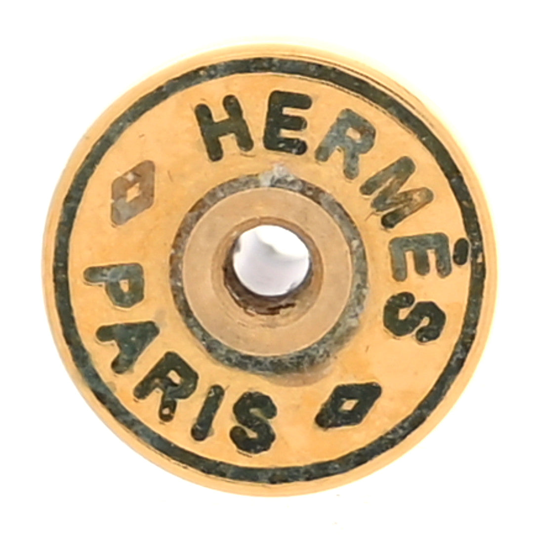 Hermes Rose Gold Lacquered Mini Pop H Earrings Rose Extreme 4 of 5