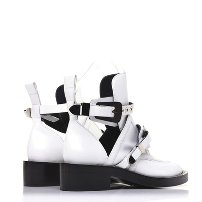 Balenciaga Brushed Calfskin Ceinture Ankle Boots 42 White 4 of 12