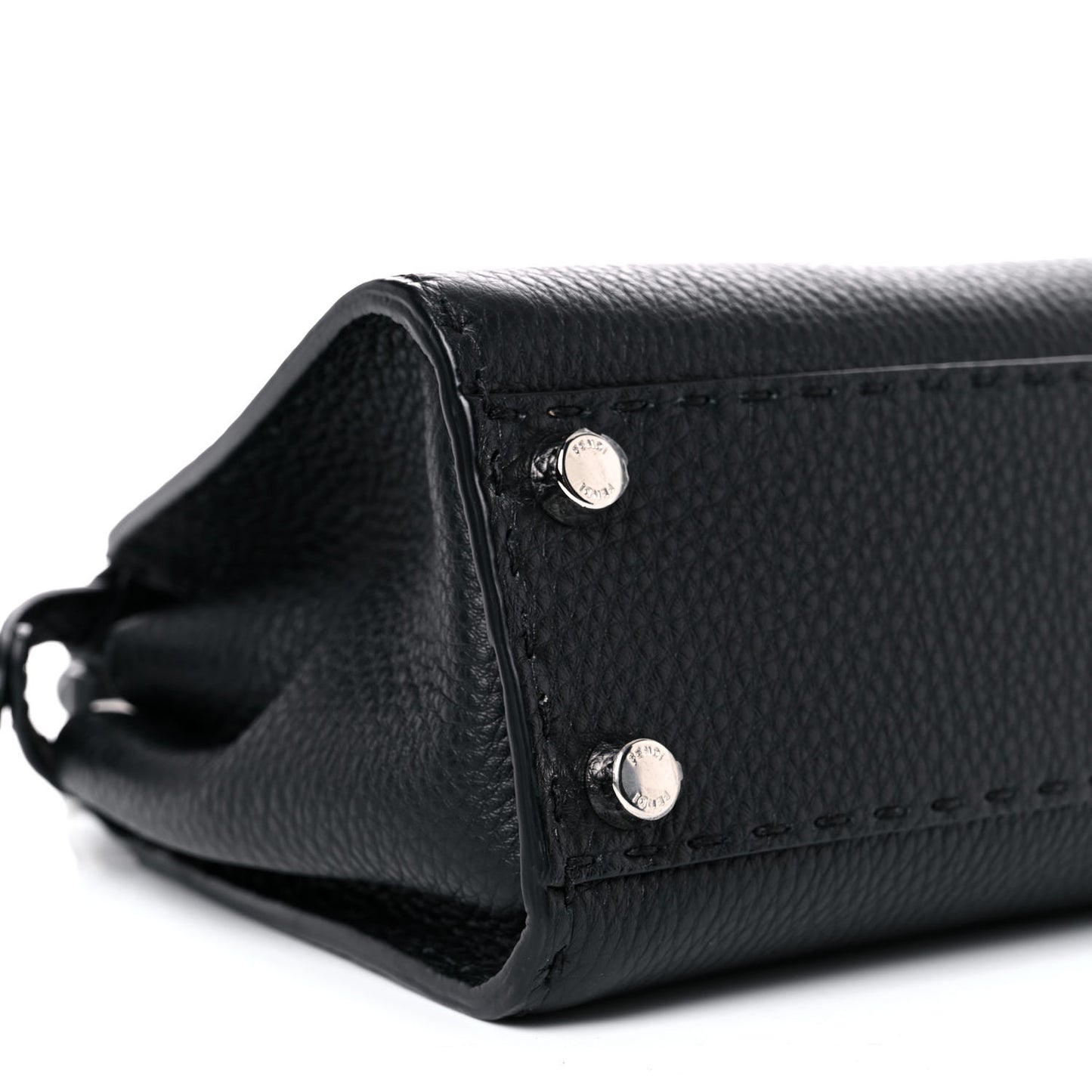 Cuoio Romano Selleria Bi-Color Mini Peekaboo Iconic Satchel Black Mou