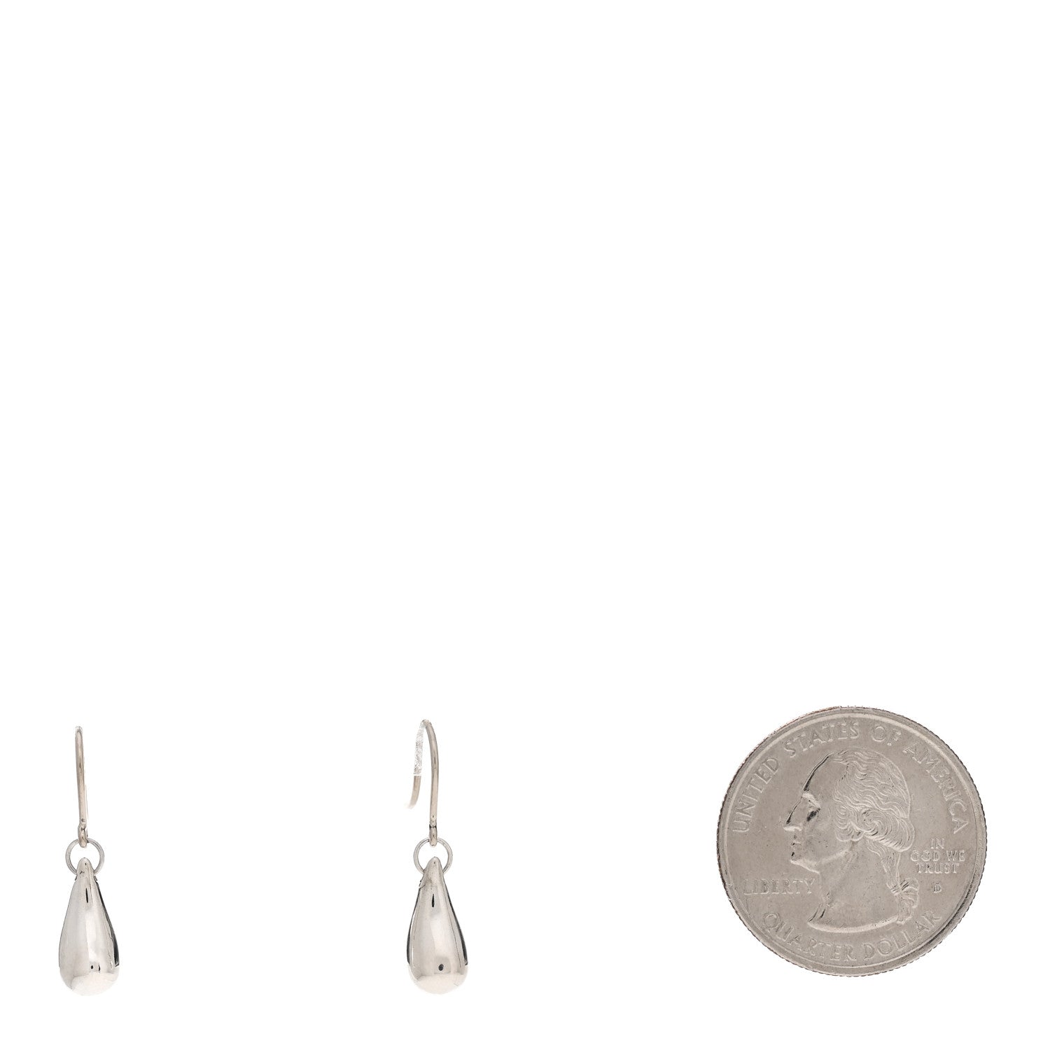 Tiffany Sterling Silver Elsa Peretti Teardrop Earrings 2 of 4