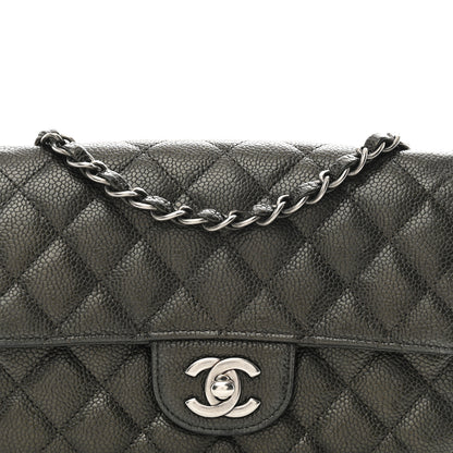 Chanel Metallic Caviar Quilted Mini Rectangular Flap Dark Grey 8 of 11