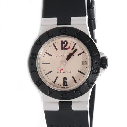 Bulgari Aluminum Rubber 32mm Diagono Quartz Watch 1 of 5