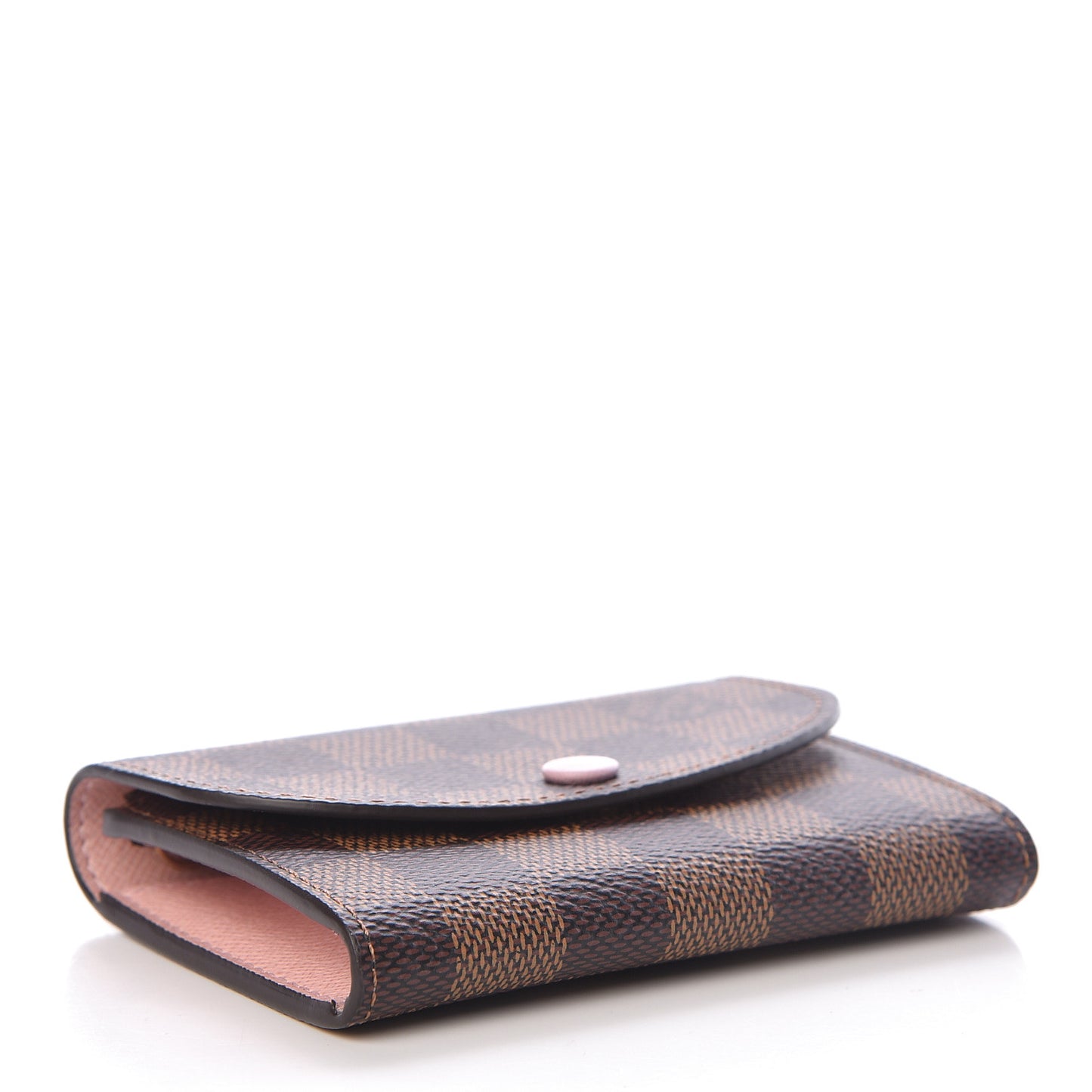 Damier Ebene Rosalie Coin Purse Rose Ballerine