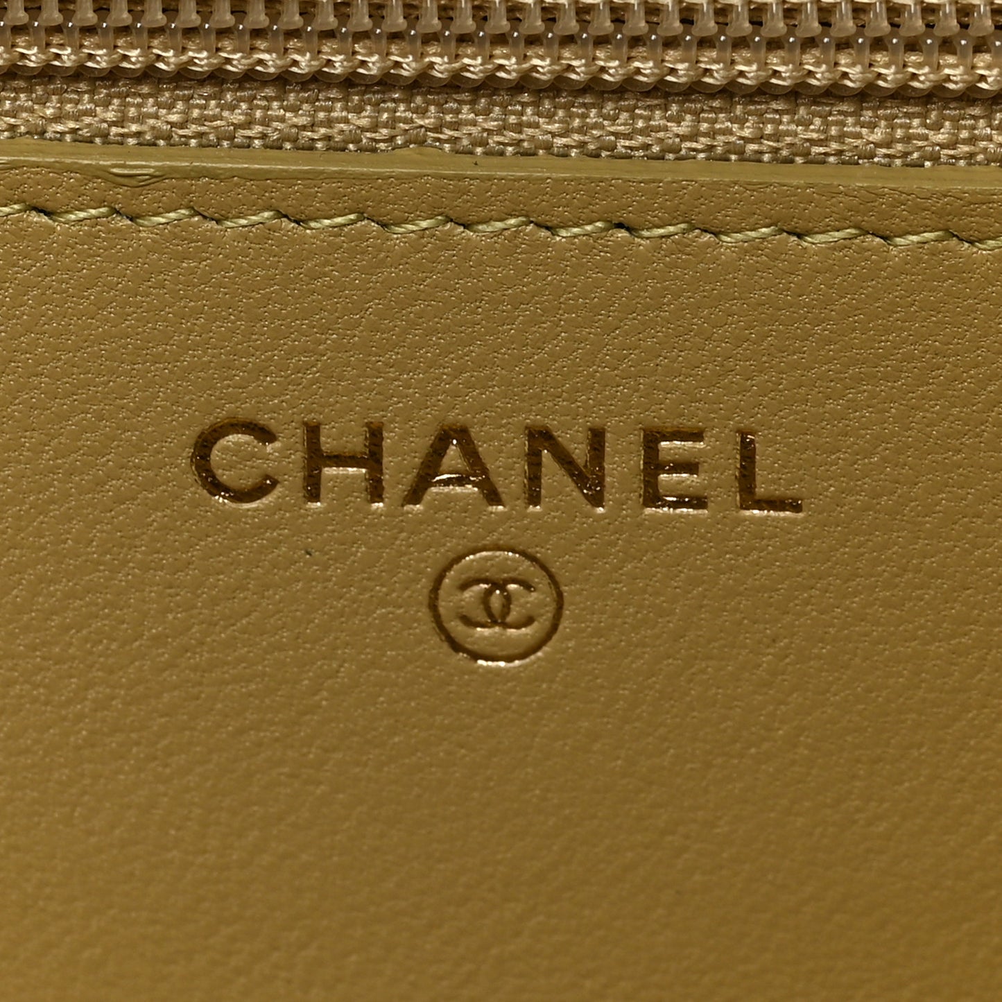 Lambskin Quilted Chanel 19 Wallet On Chain WOC Light Green