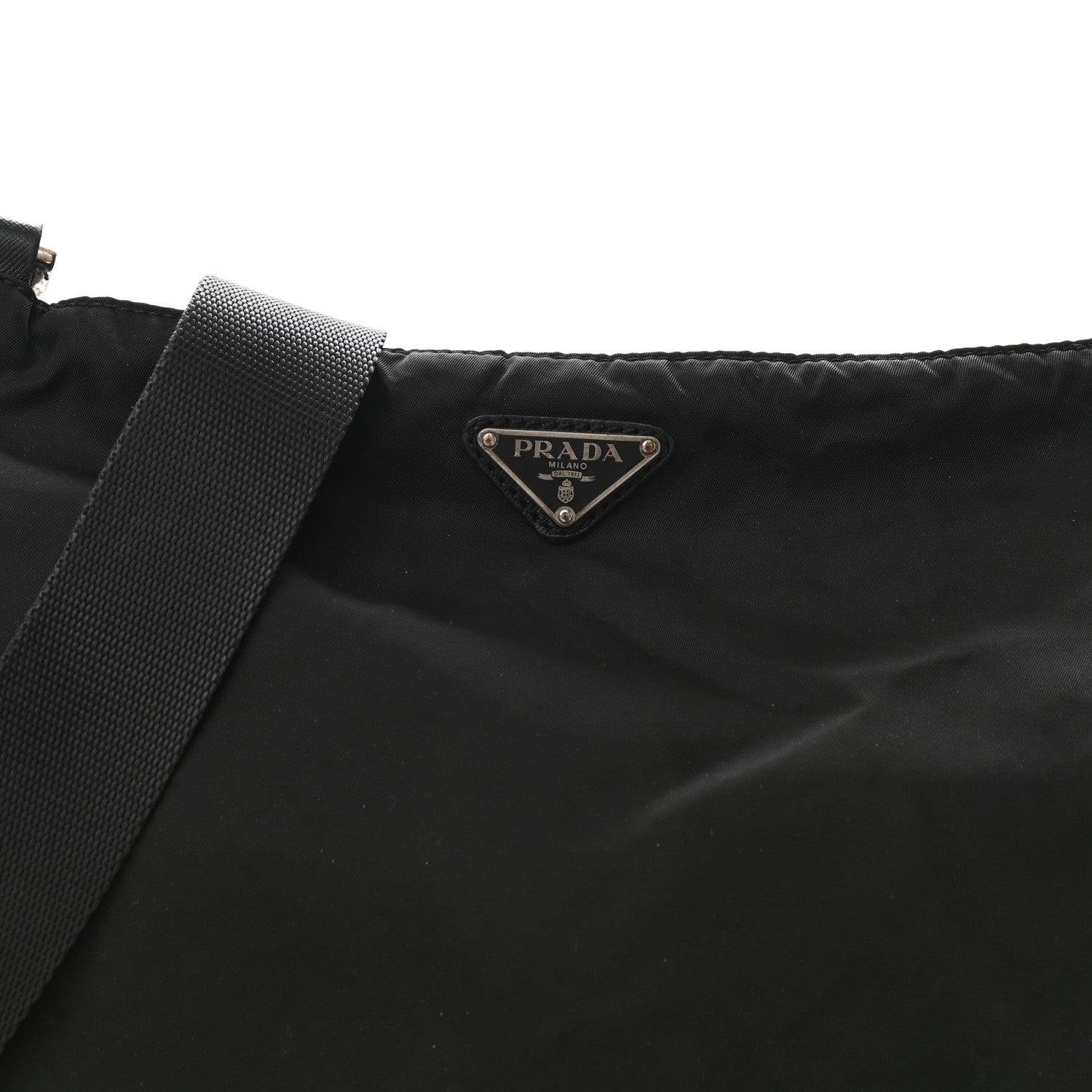 Prada Nylon Flat Messenger Bag Black 7 of 12