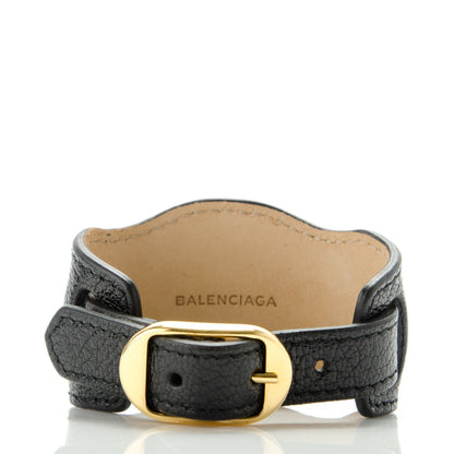 Balenciaga Chevre Gold Metallic Edge Hardware Bracelet S Black 3 of 5