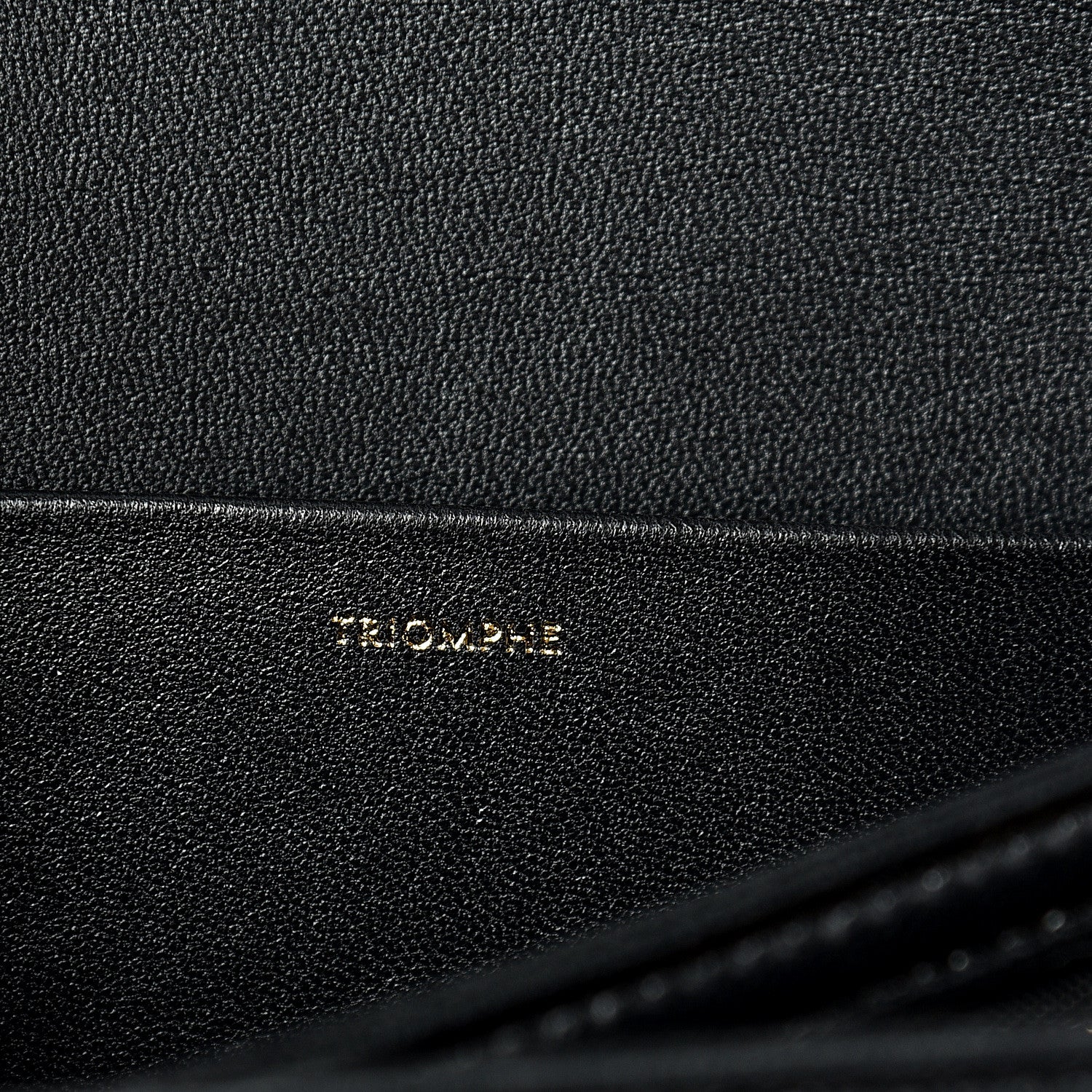 Celine Shiny Calfskin Medium Triomphe Black 6 of 11