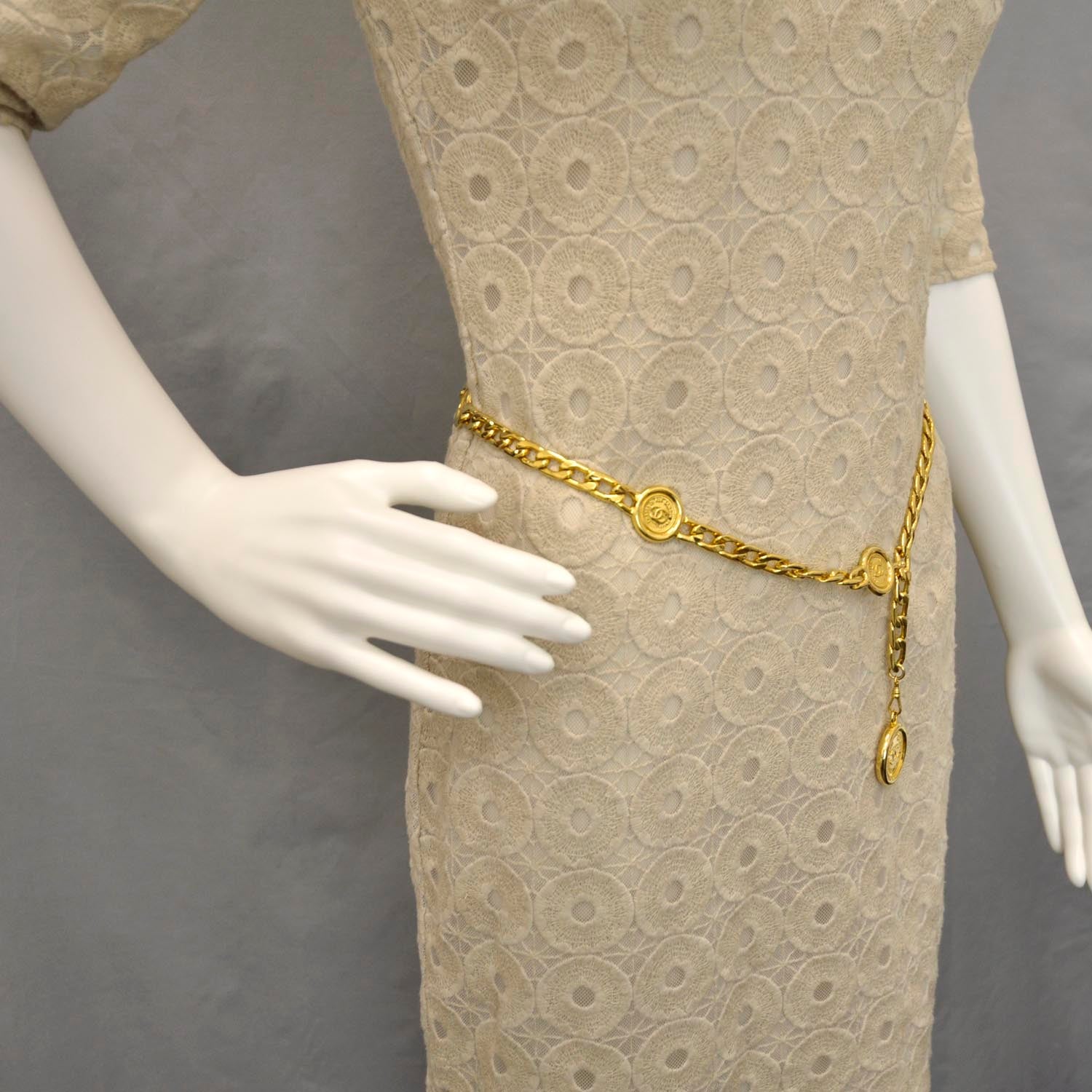 Chanel CC Coin Chain Belt Gold 2 of 5