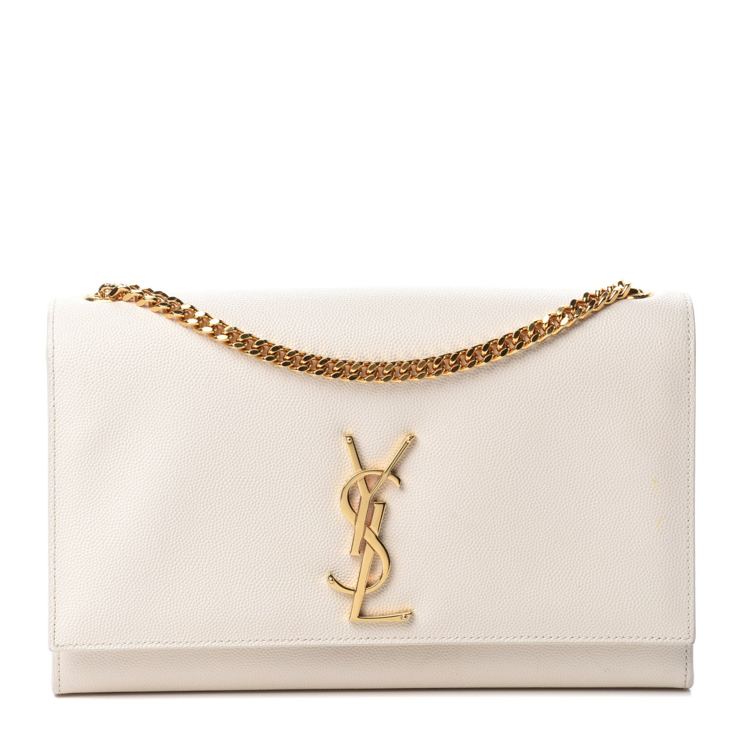 Saint Laurent Grain De Poudre Medium Classic Monogram Kate Satchel Porcellana 1 of 10