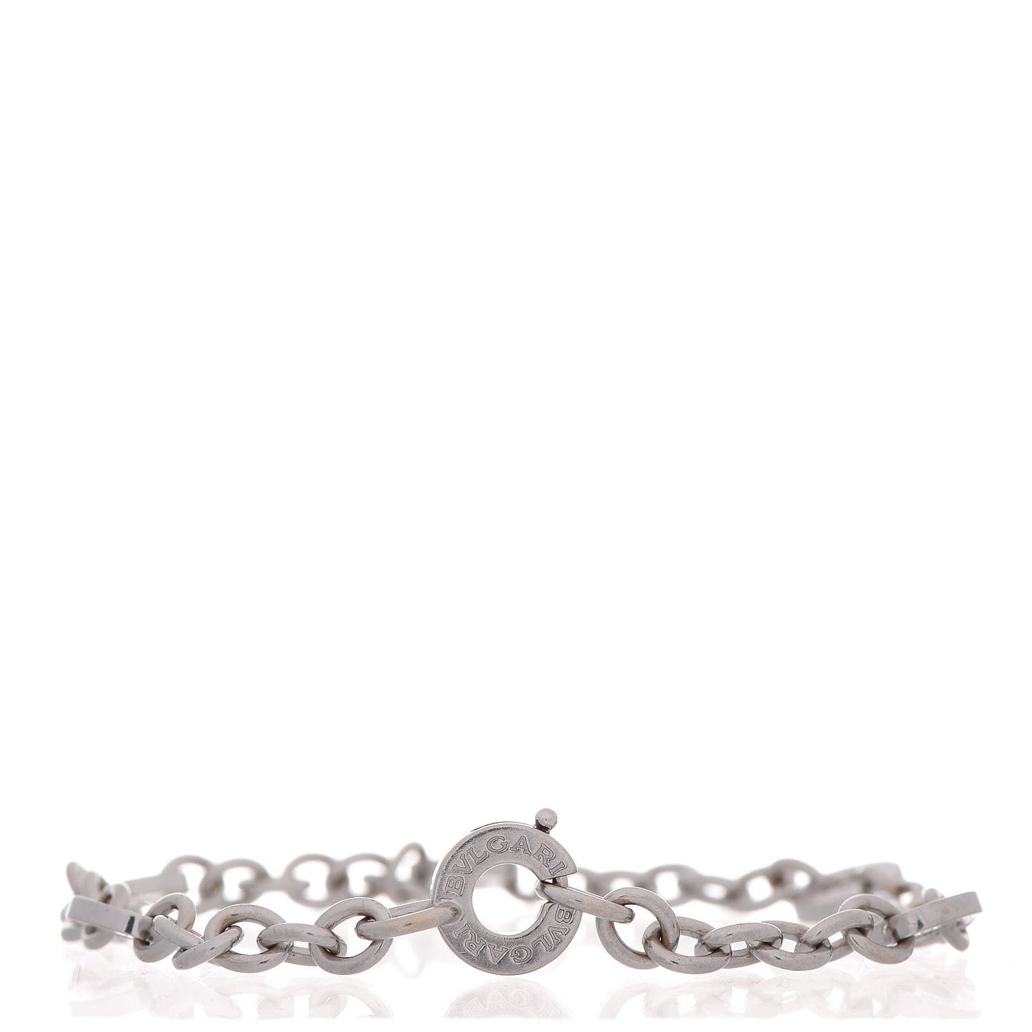 18K White Gold Link Bracelet
