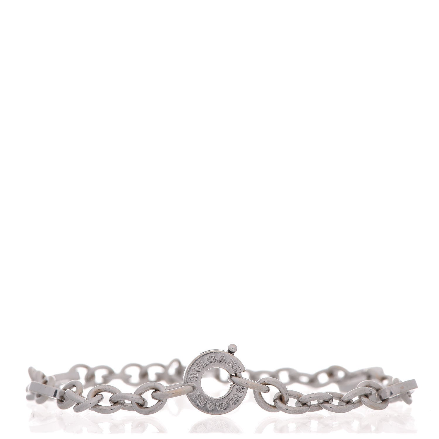 Bulgari 18K White Gold Link Bracelet 3 of 6