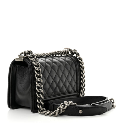 Chanel Caviar Quilted Small Boy Flap Black 2 of 9