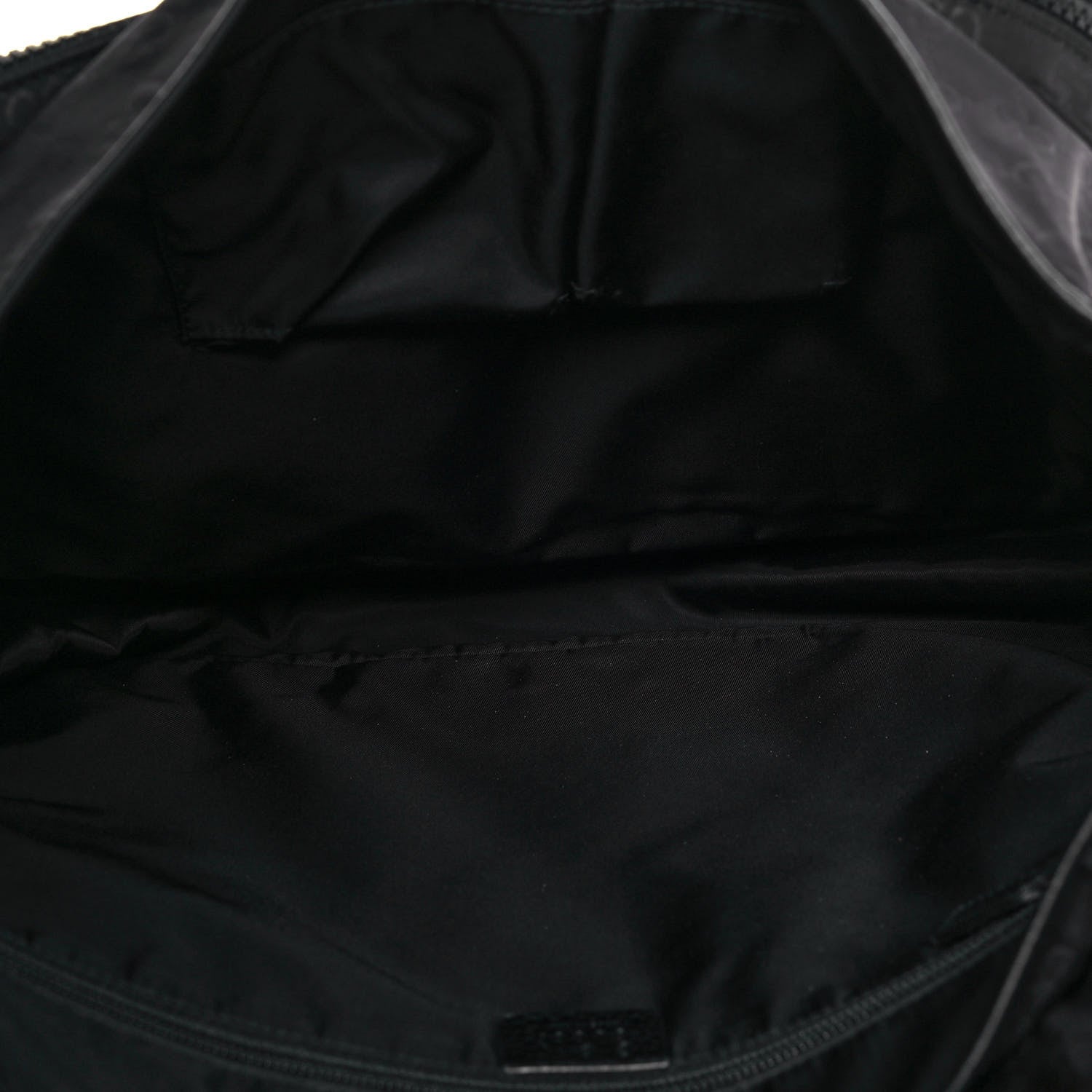 Gucci Nylon Monogram Double Buckle Flap Messenger Bag Black 4 of 12