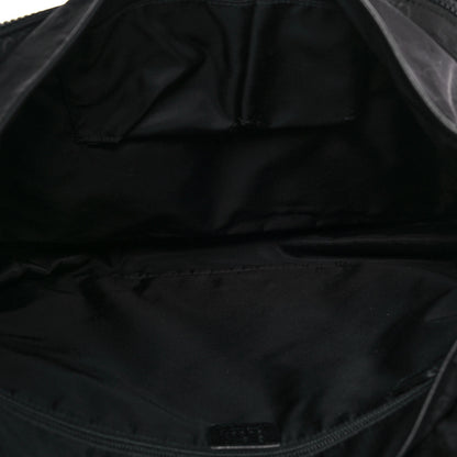 Gucci Nylon Monogram Double Buckle Flap Messenger Bag Black 4 of 12