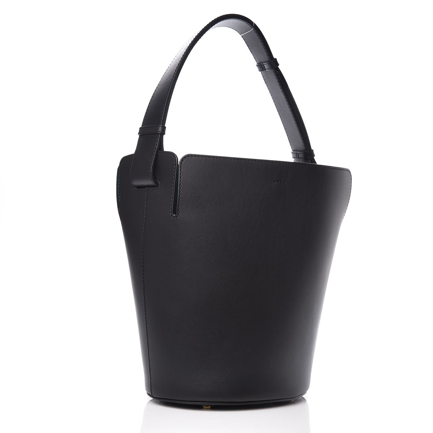 Supple Calfskin Medium Bucket Black