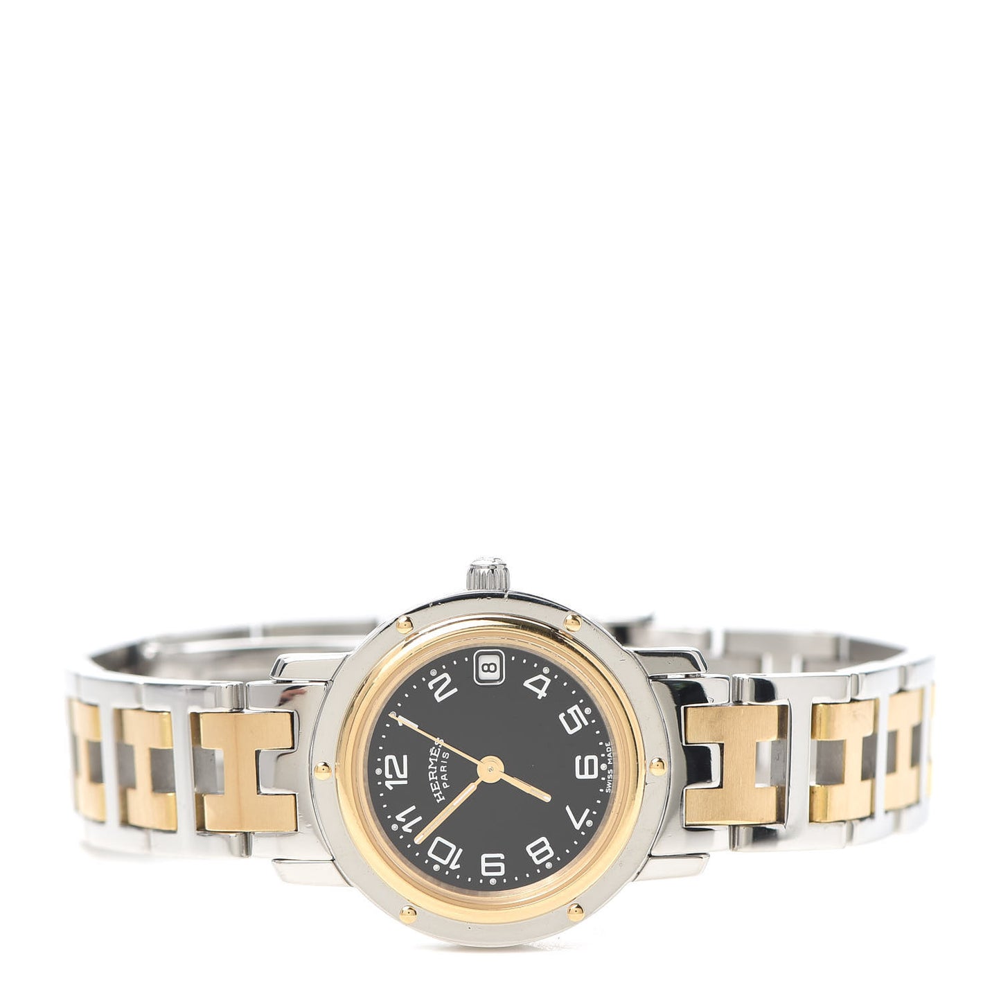 Stainless Steel 24mm Clipper Quartz Watch Black