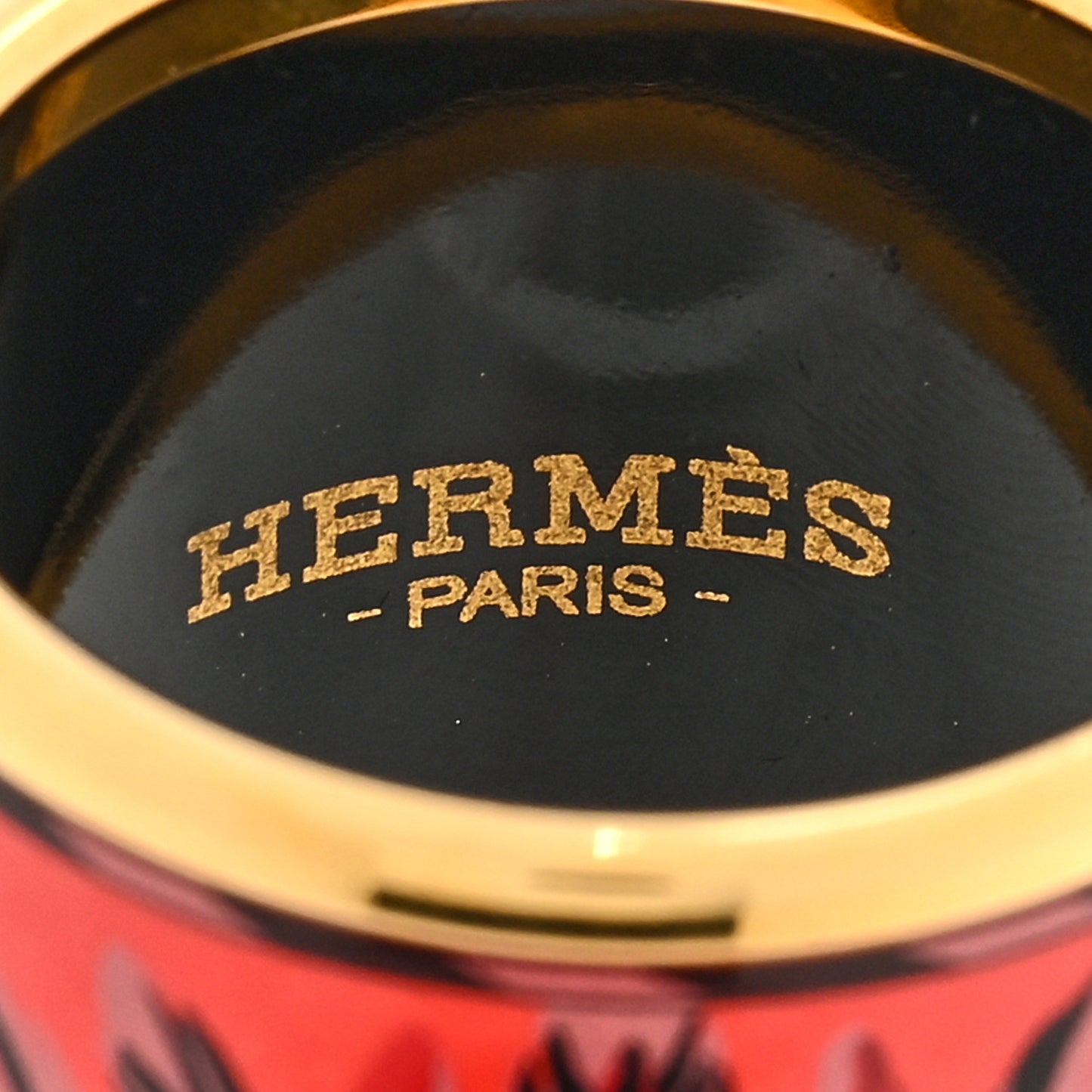Enamel Gold Plated Brazil Scarf Ring
