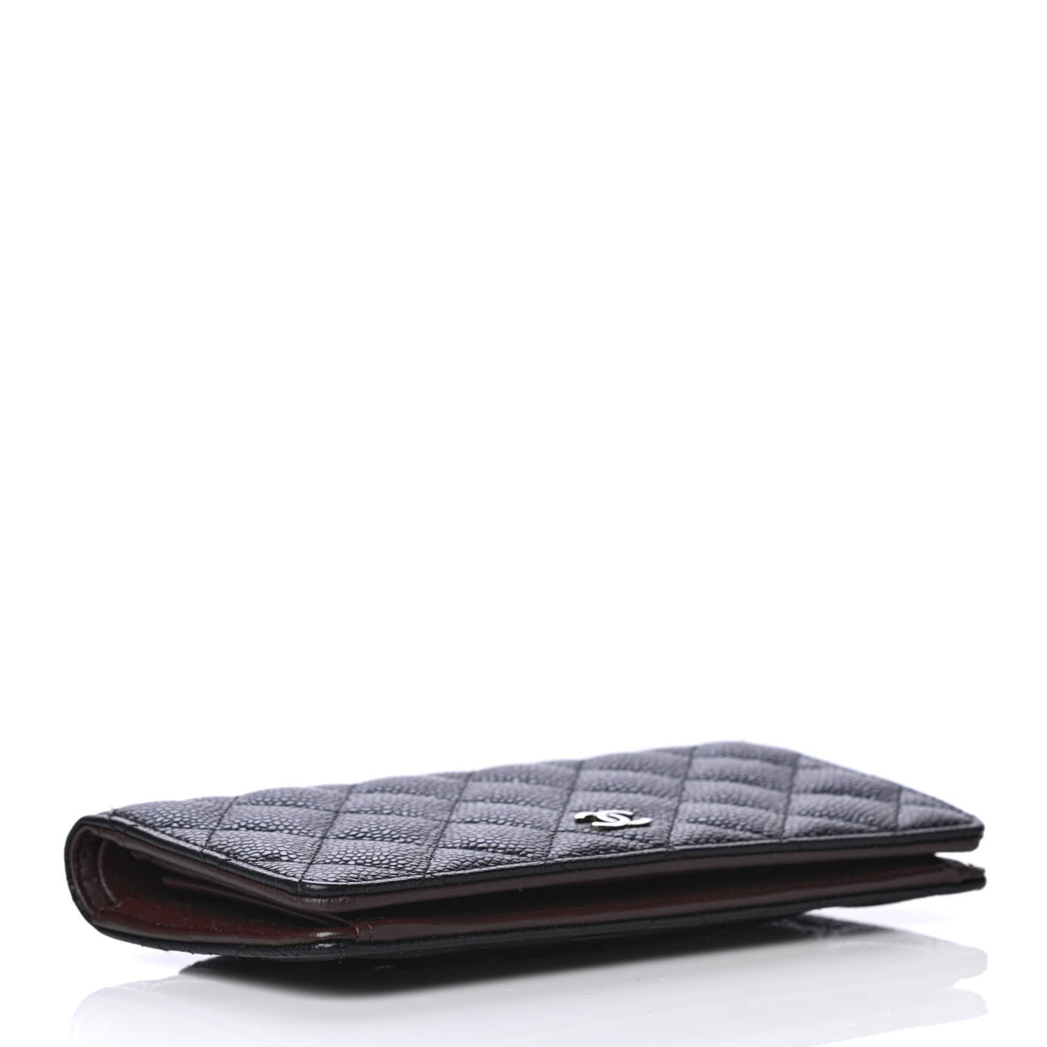 Chanel Caviar Quilted Yen Wallet Black 3 of 4