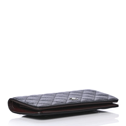 Chanel Caviar Quilted Yen Wallet Black 3 of 4
