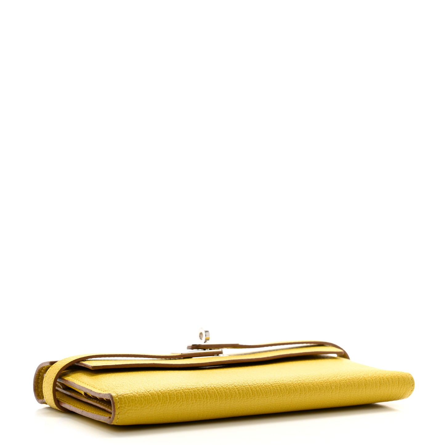Chevre Mysore Kelly Tri-Fold Wallet Cumin