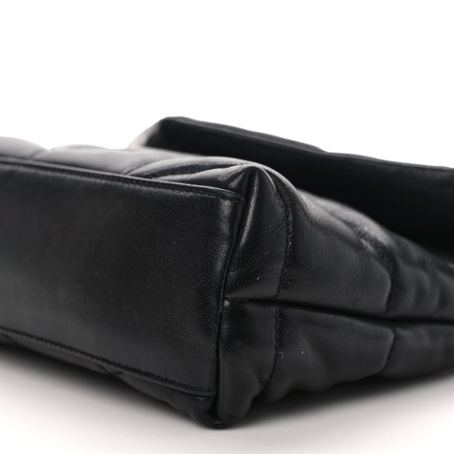Saint Laurent Lambskin Quilted Toy Loulou Puffer Monogram Chain Satchel Black 8 of 11